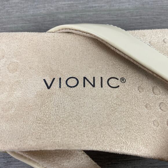 Vionic Cream Tan Bella II Thong Sandal Sz.7.5 - Picture 10 of 13